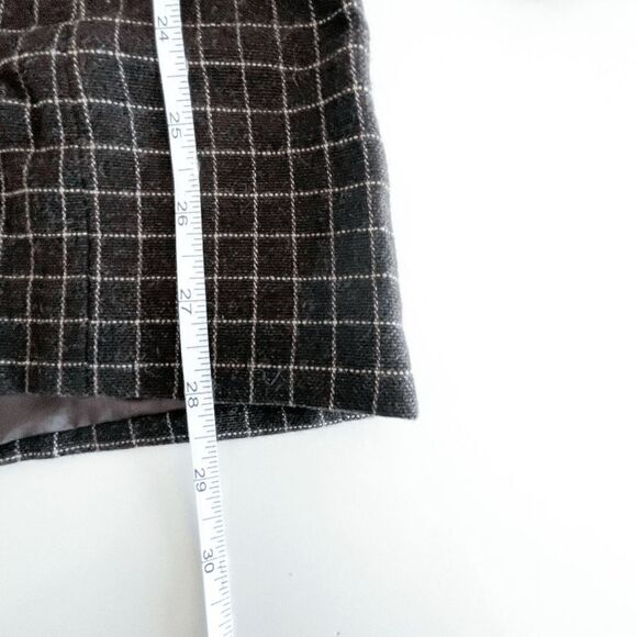 Emporio Armani Women's Blazer Coat Jacket Windowpane Check Brown EU 40 - Picture 6 of 8